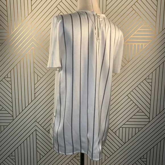 St John Heavy Sleek Mixed-Media Top with Stripe - Picture 4 of 12